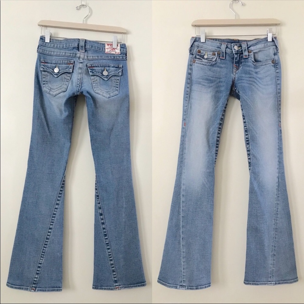 True Religion Joey Twisted Inseam Retro sz 26 Flares  G1